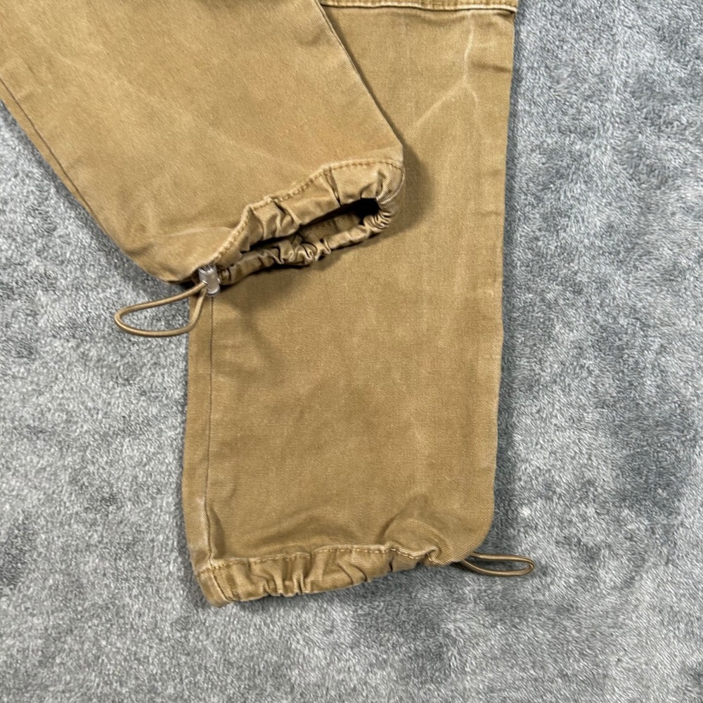 PacSun Slim Cargo Pants Mens Small Dark Tan Brown Elastic Waist - Picture 5 of 13